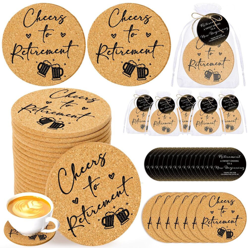 Retirement Party Favor Coasters (50 Sets)